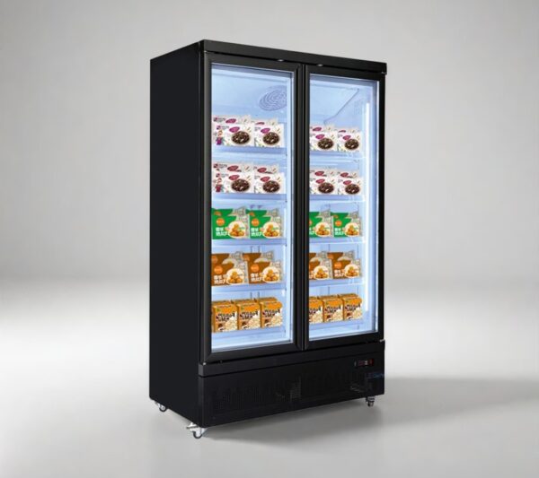 Double door display freezer — EcoFrost 2 glass door commercial freezer