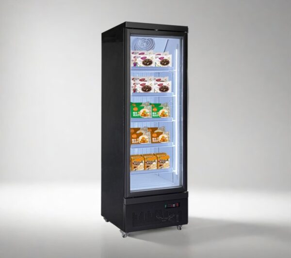 Single Glass Door Display Commercial Freezer