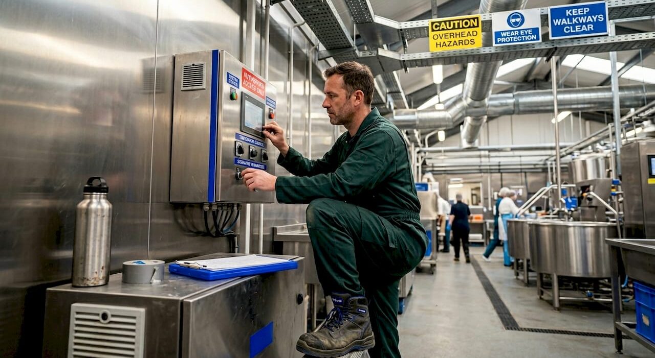 1778474962439_Technician-servicing-HVAC-in-food-facility Technician servicing HVAC in food facility